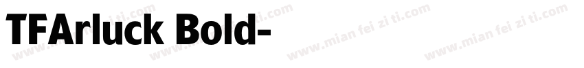TFArluck Bold字体转换